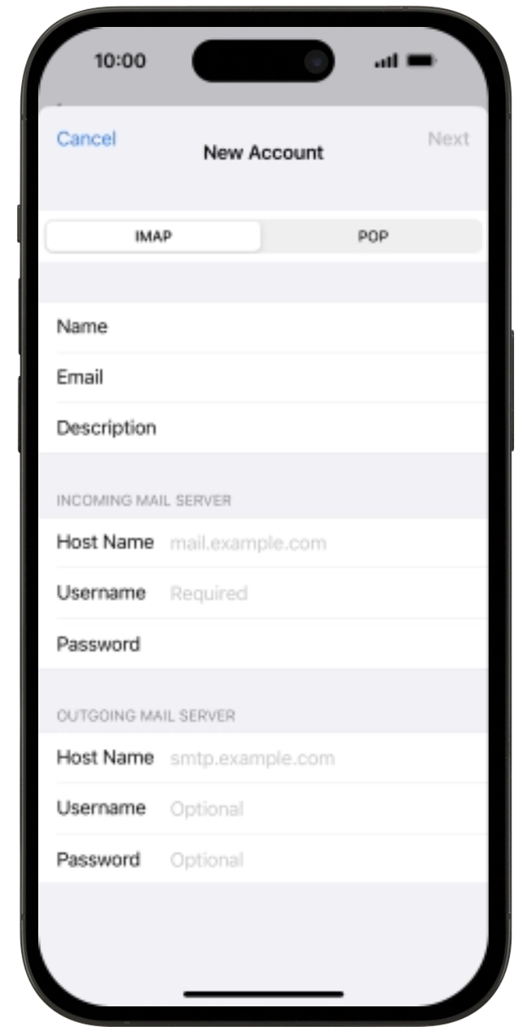 IMAP server type