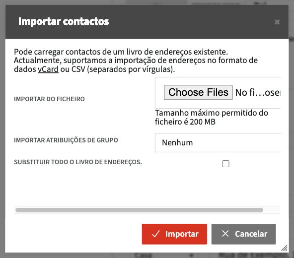 Importar contactos